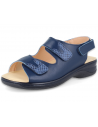Frida Navy Blue, wide and comfortable sandal, designed for feet with bunions.