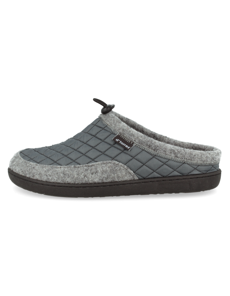 ANATOMIC MENS' D'TORRES BRUNO GREY SLIPPERS, MADE OF WARM FELT THAT INSULATES FROM THE COLD.