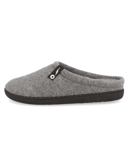 ANATOMIC MENS' D'TORRES FRANK GREY SLIPPERS, MADE OF WARM FELT THAT INSULATES FROM THE COLD.