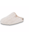 Lisbet Beige, D&#39;Torres Women&#39;s Anatomical Slippers, made of cotton and wool.